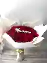 Bouquet 24 Rosas Con Aplique Mom De Piedras - Especial Dia De Las Madres