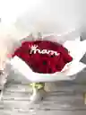 Bouquet 24 Rosas Con Aplique Mom De Piedras - Especial Dia De Las Madres
