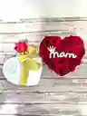 Corazón De Lujo Mini Con Rosas Y Mom - Especial Dia De Las Madres