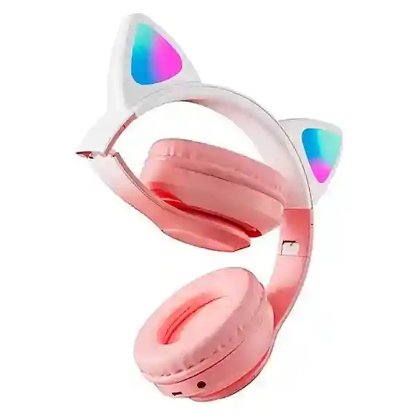 Diadema Gato Inalambricos Bluetooth Fm Luces