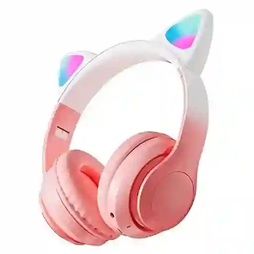 Diadema Gato Inalambricos Bluetooth Fm Luces