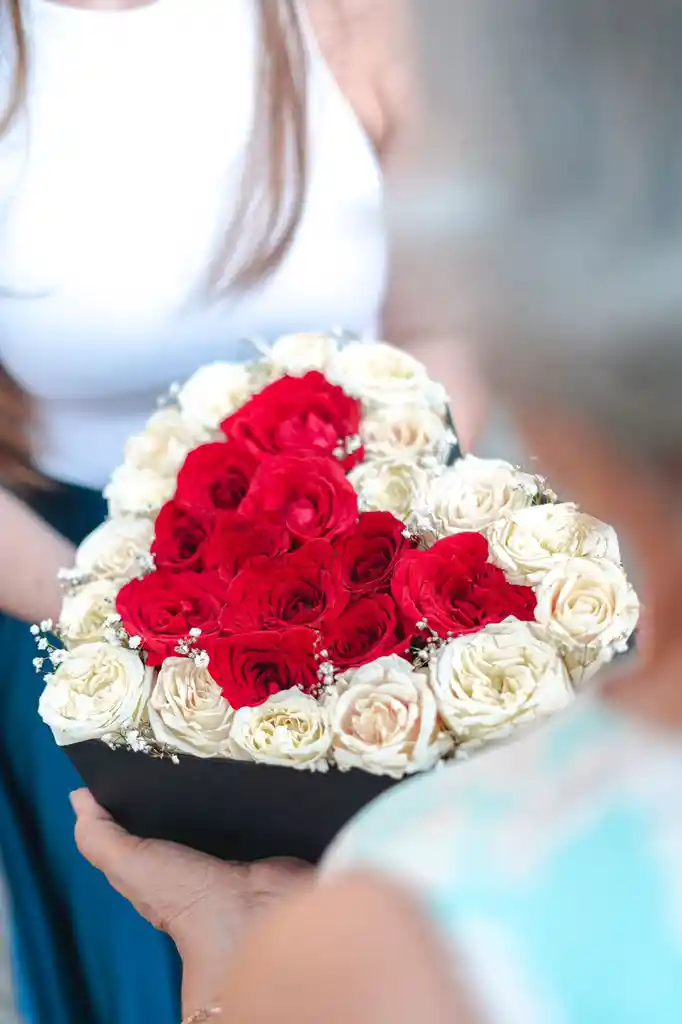 Corazón Grande Con Rosas - Especial Dia De Las Madres