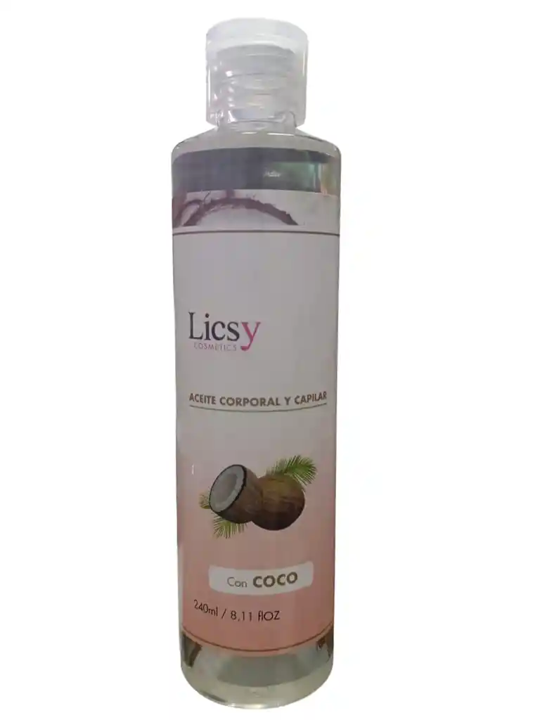 Aceite Corporal Y Capilar Con Coco X 240 Ml Licsy