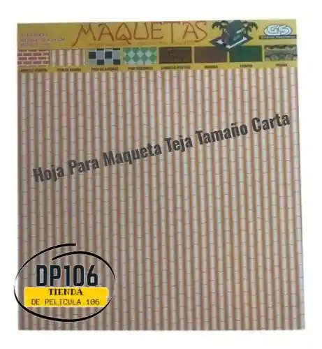 Hoja Para Maqueta Teja Tamaño Carta
