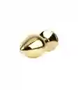 Plug Anal Talla S Dorado Con Joya Clear Metálico