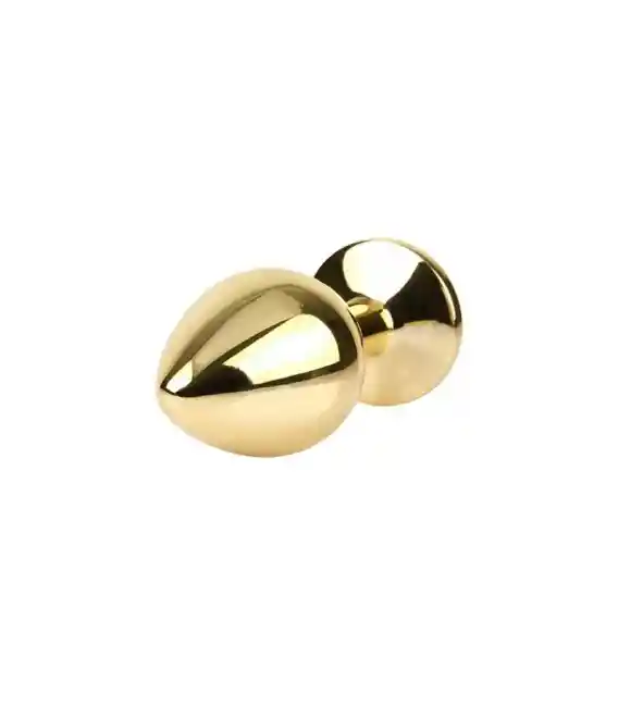 Plug Anal Talla S Dorado Con Joya Clear Metálico