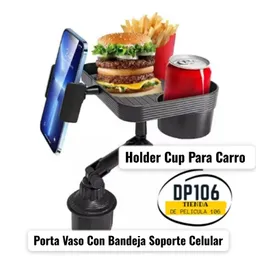 Holder Cup Para Carro Porta Vaso Con Bandeja Soporte Celular