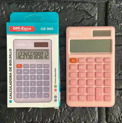 Calculadora Pequeña Offi-esco Oe-965 Rosada