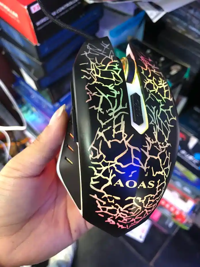 Mouse Alambrico Con Cable Negro Aoas Game K70