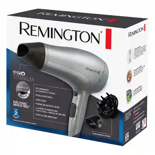 Secador Para Cabello Remington Gris Pro Titanium