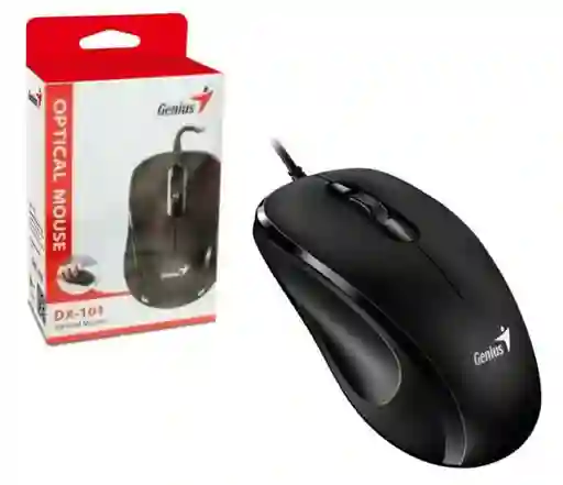 Mouse Genius Negro Con Cable Alambrico