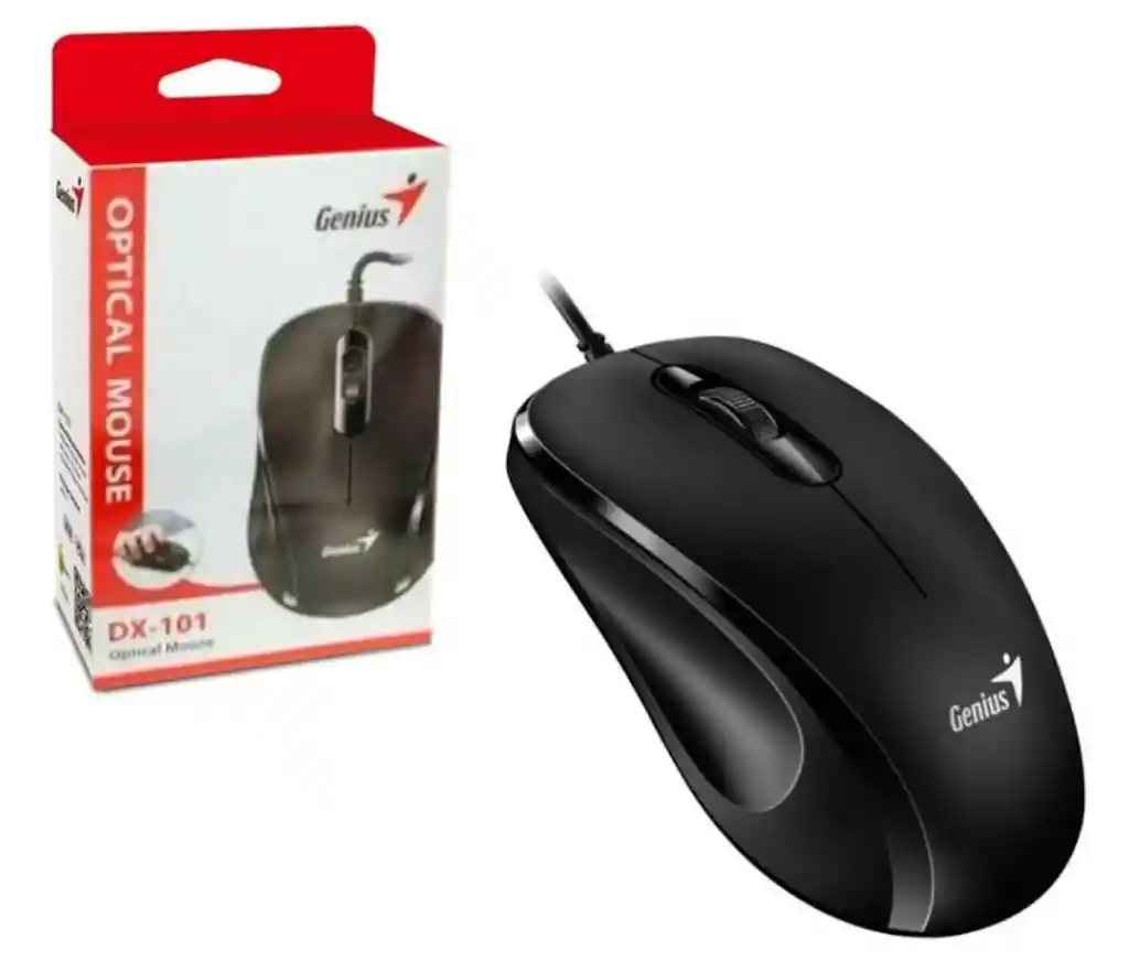 Mouse Genius Negro Con Cable Alambrico