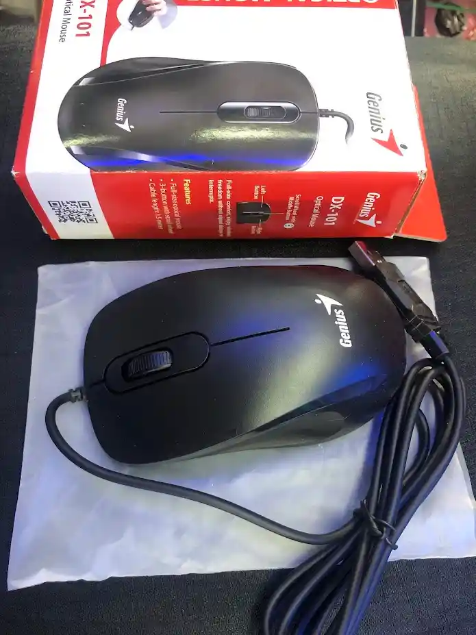 Mouse Genius Negro Con Cable Alambrico