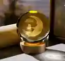 Lámpara Esfera De Cristal Hada En Luna