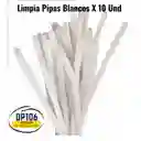 Limpia Pipas Blancos X 10 Und Chelines Gamuzados