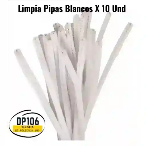Limpia Pipas Blancos X 10 Und Chelines Gamuzados