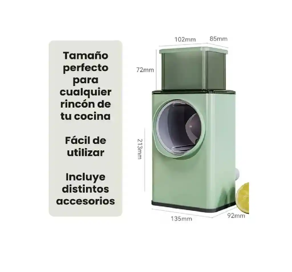 Cortador Frutas Verduras Espiral Manivela Diferentes Cuchillas