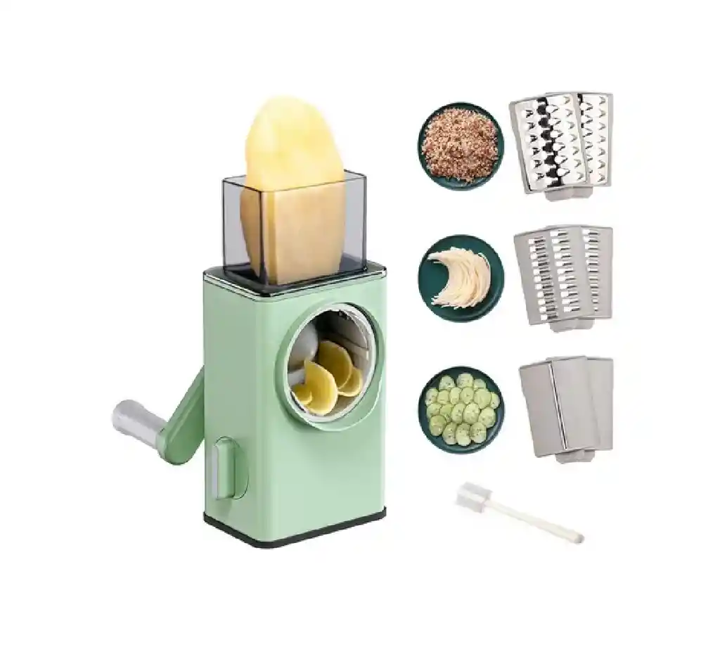 Cortador Frutas Verduras Espiral Manivela Diferentes Cuchillas