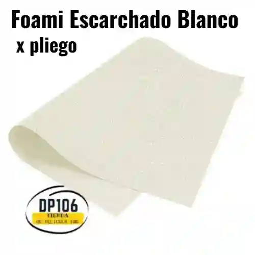 Foami Escarchado Blanco Pliego X 1 Und / Foamy / Fomi
