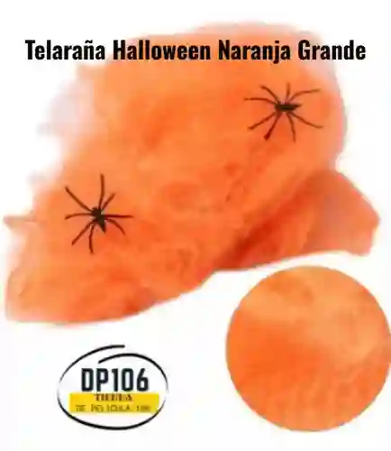 Telaraña Halloween Naranja Grande