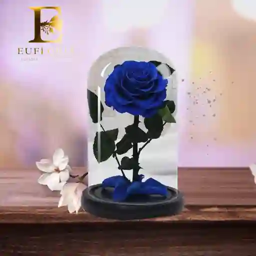 Rosa Preservada Azul Rey