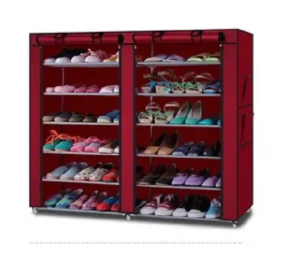 Zapatero Doble 7niveles Forro Organizador Capacidad 42 Pares