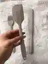 Set De Utensilios Para Cocina De Silicona Color Beige