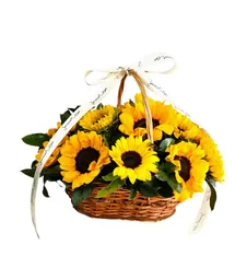 Canasta De Girasoles Para Mamá