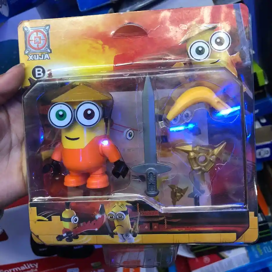 Juguete Figura Minions Pequeña Xuja Con Accesorios