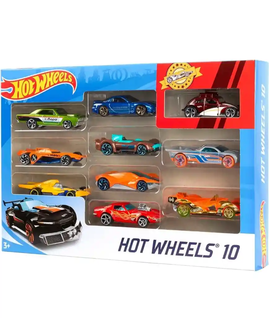 Hot Wheels Die Cast Paquete De 10 Autos