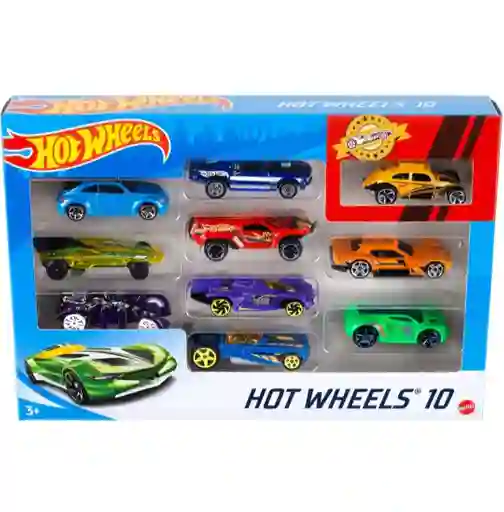 Hot Wheels Die Cast Paquete De 10 Autos