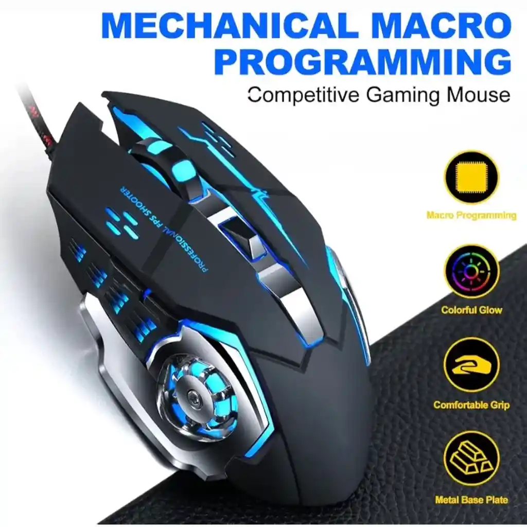 Mouse Gamer Retroiluminado Alambrico Harvic