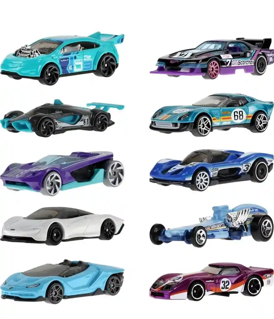 Hot Wheels Paquete De 10 Autos Con Gt Scorcher De Netflix