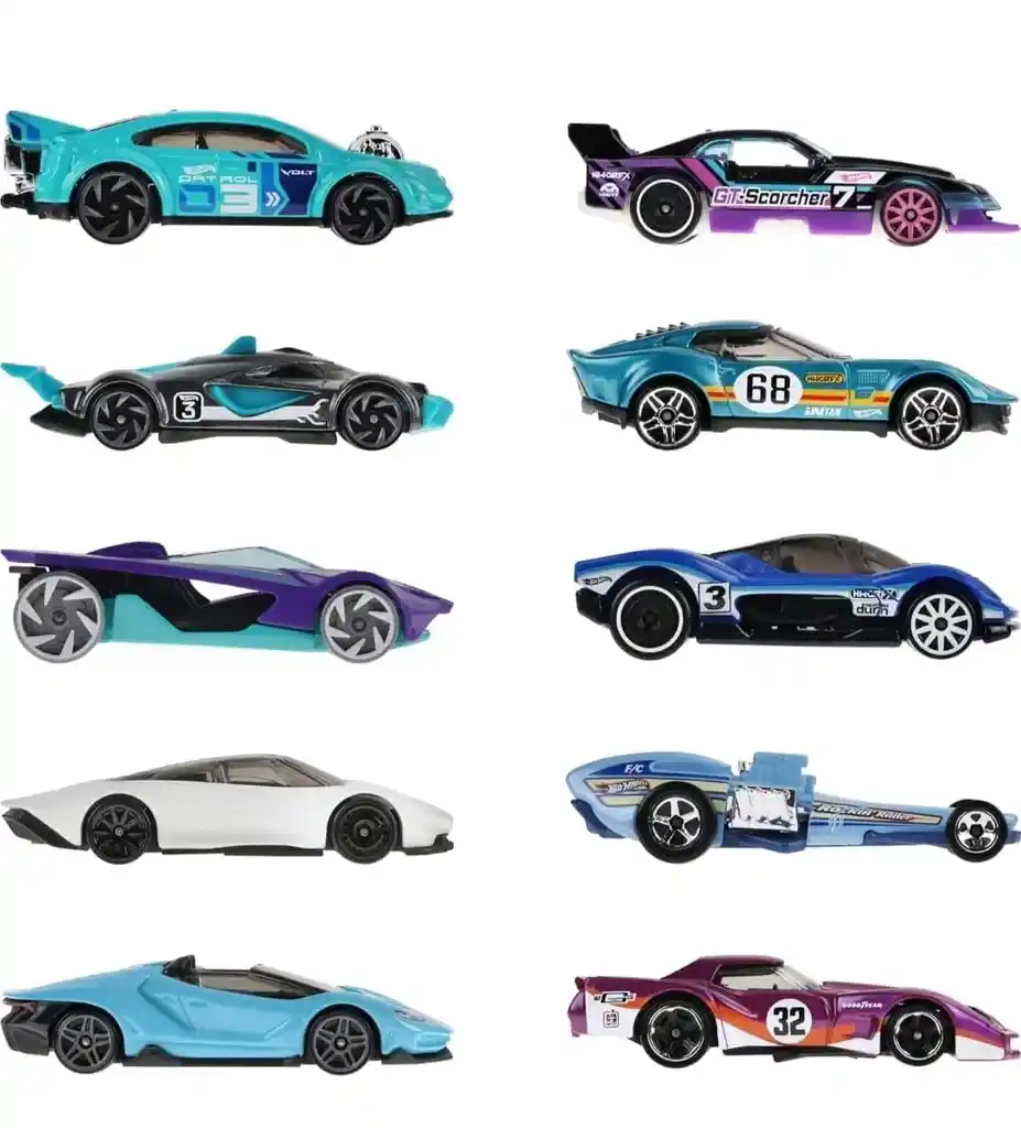 Hot Wheels Paquete De 10 Autos Con Gt Scorcher De Netflix