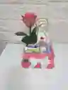 Virgencita Rosa Mística Con Velita Aromatizante ,rosa Natural ,y Chocolate