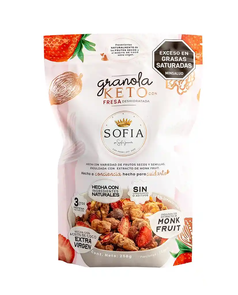 Granola Keto Fresa Sofia Jaramillo 250 Gr