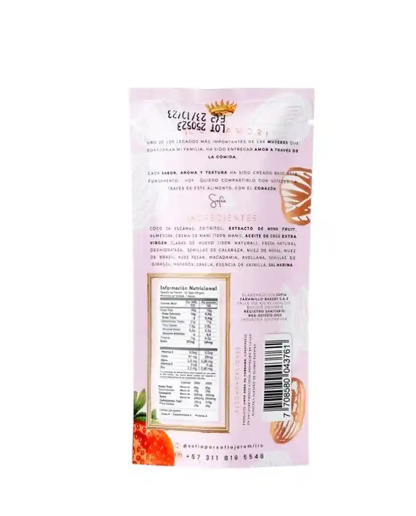 Granolita Keto Fresa Sofia Jaramillo 35 Gr