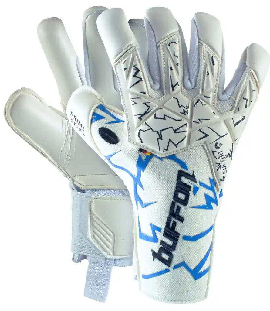Guantes De Fútbol Buffon Profesional Sultan-talla:10 / Blanco-azul-negro