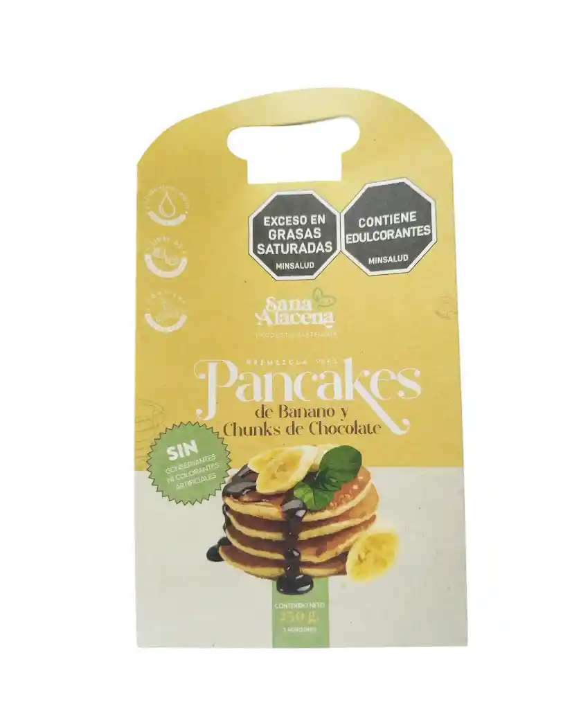 Pancakes De Banano Y Chunks De Chocolate Sana Alacena 250 Gr