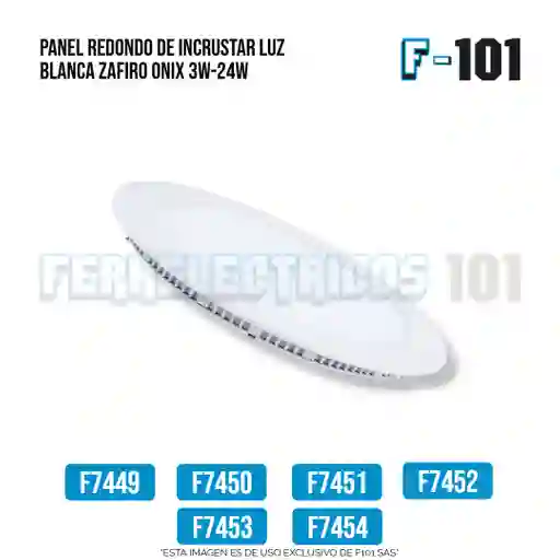 Redondo De Incrustar 9w Luz Blanca