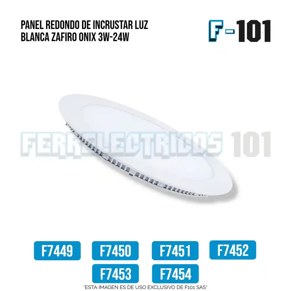 Redondo De Incrustar 9w Luz Blanca
