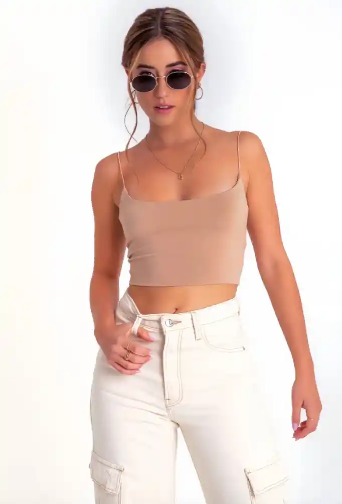 Crop Top Delia Cocoa Talla S/m