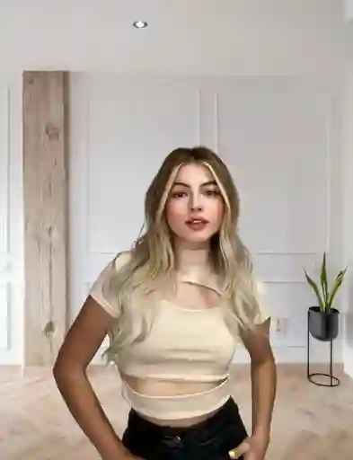 Crop Top Amy Beige Talla S/m