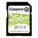 Tarjeta De Memoria Kingston Canvas Select Plus Sd 256gb Uhs-i Clase 10, Ideal Para Cámaras Y Video Full Hd, Velocidad De Lectura Hasta 100mb/s.