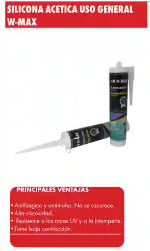Silicona Acetica Transparente 280 Ml