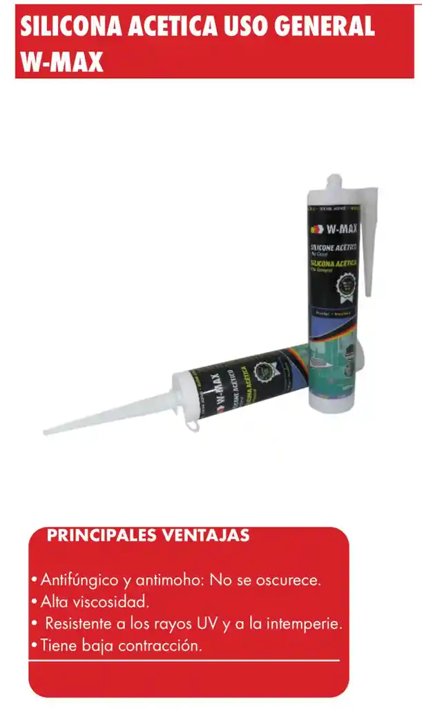 Silicona Acetica Transparente 280 Ml