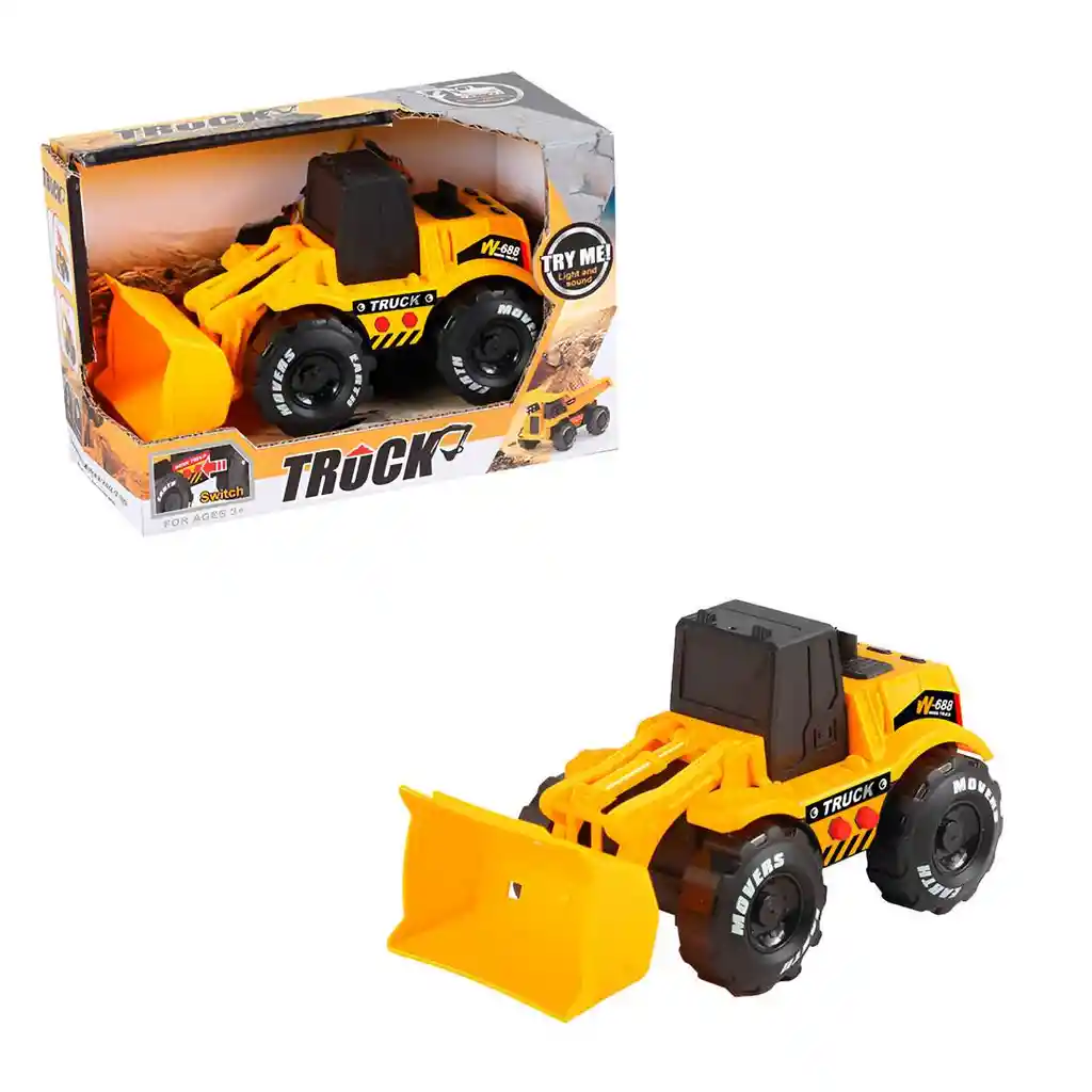 Carro Vehiculo Excavadora Construccion Sonido Juguete