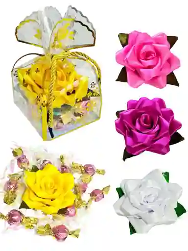 Regalo Especial Tesoro Y Rosa Eterna Blanca O Rosada O Fucsia O Amarilla - Regalo Feliz Dia - Dia De La Madre