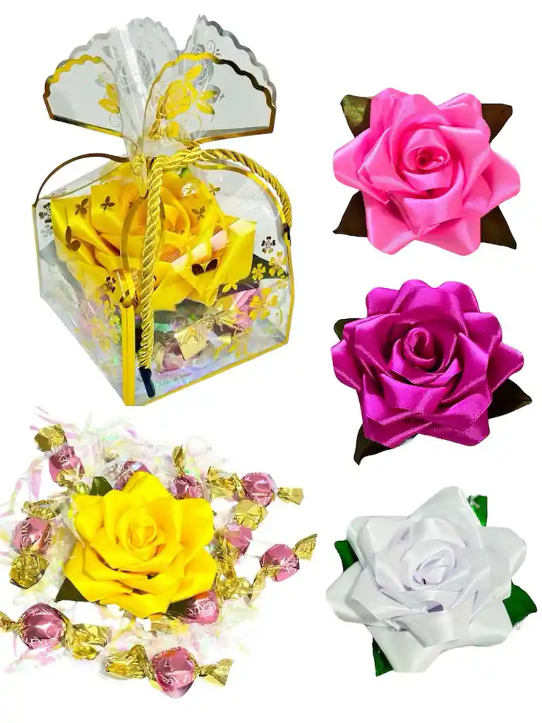 Regalo Especial Tesoro Y Rosa Eterna Blanca O Rosada O Fucsia O Amarilla - Regalo Feliz Dia - Dia De La Madre