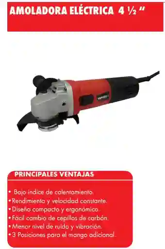 Pulidora Amoladora Electrica 900w 4½ - 115mm